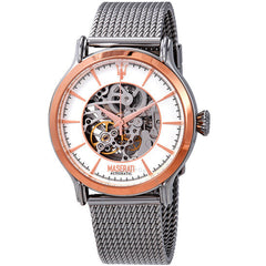 Maserati Epoca Automatic White Dial Silver Mesh Bracelet Watch For Men - R8823118001 Watches Maserati   