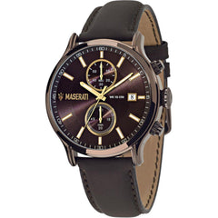 Maserati Epoca Chronograph Brown Dial Brown Leather Watch For Men - R8871618006 Watches Maserati   