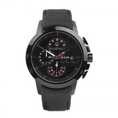 Maserati Ingegno Chronograph Black Dial Leather Watch For Men - R8871619003 Watches Maserati   