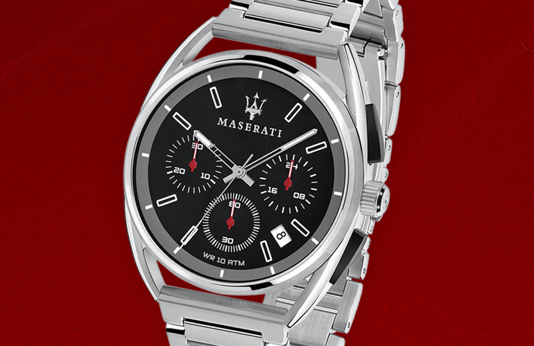 Maserati Trimarano Chronograph Black Dial Silver Stainless Steel Strap Watch For Men - R8873632003 Watches Maserati   