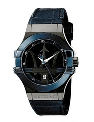 Maserati Potenza Black Dial 42mm Leather Strap Watch For Men - R8851108007 Watches Maserati   