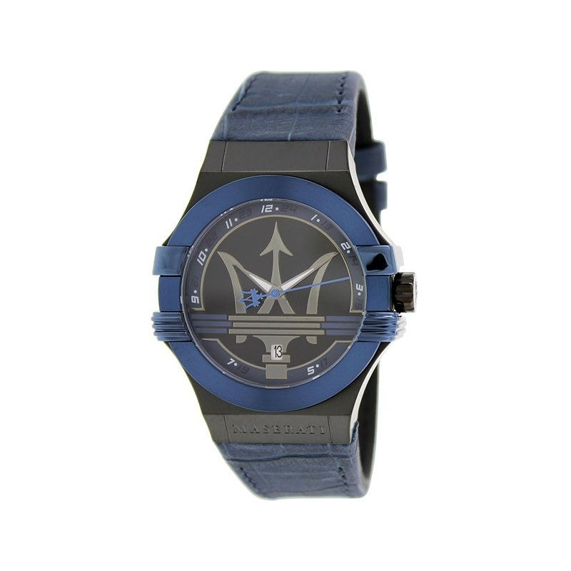 Maserati Potenza Black Dial 42mm Leather Strap Watch For Men - R8851108007 Watches Maserati   