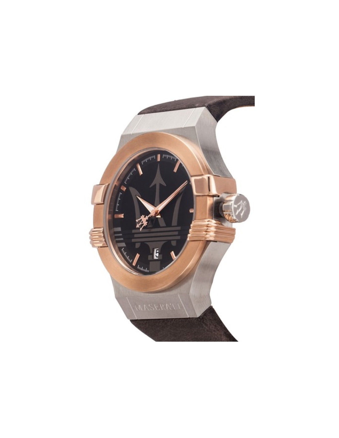 Maserati Potenza Black Dial Brown Leather Strap Watch For Men - R8851108014 Watches Maserati   