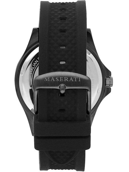 Maserati SFIDA Quartz Black Dial Black Rubber Strap Watch For Men - R8851140001 Watches Maserati   