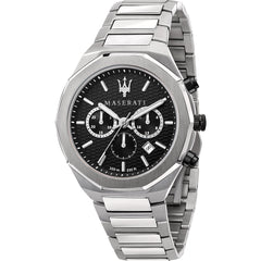 Maserati Stile Chronograph Black Dial Stainless Steel Watch For Men - R8873642004 Watches Maserati   