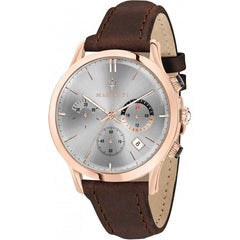 Maserati Ricordo Chronograph Silver Dial Brown Leather Strap Watch For Men - R8871633002 Watches Maserati   