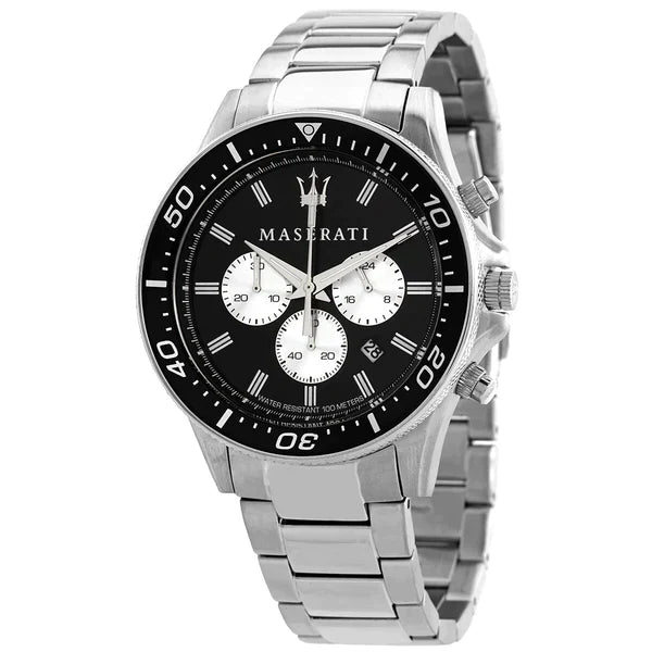 Maserati SFIDA Chronograph Quartz Black Dial Watch For Men - R8873640004 Watches Maserati   