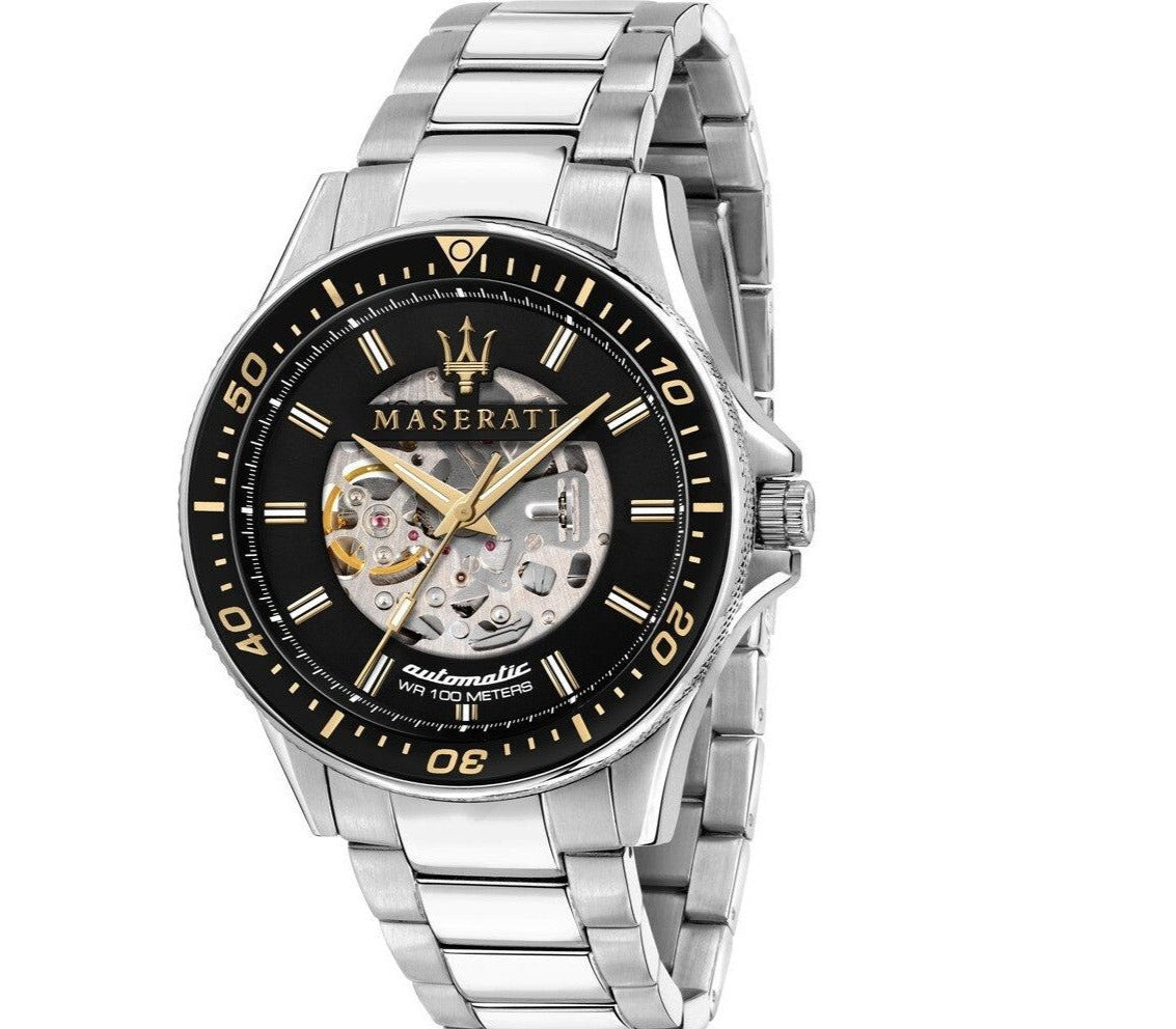 Maserati SFIDA Automatic Black Dial 44mm Stainless Steel Watch For Men - R8823140002 Watches Maserati   