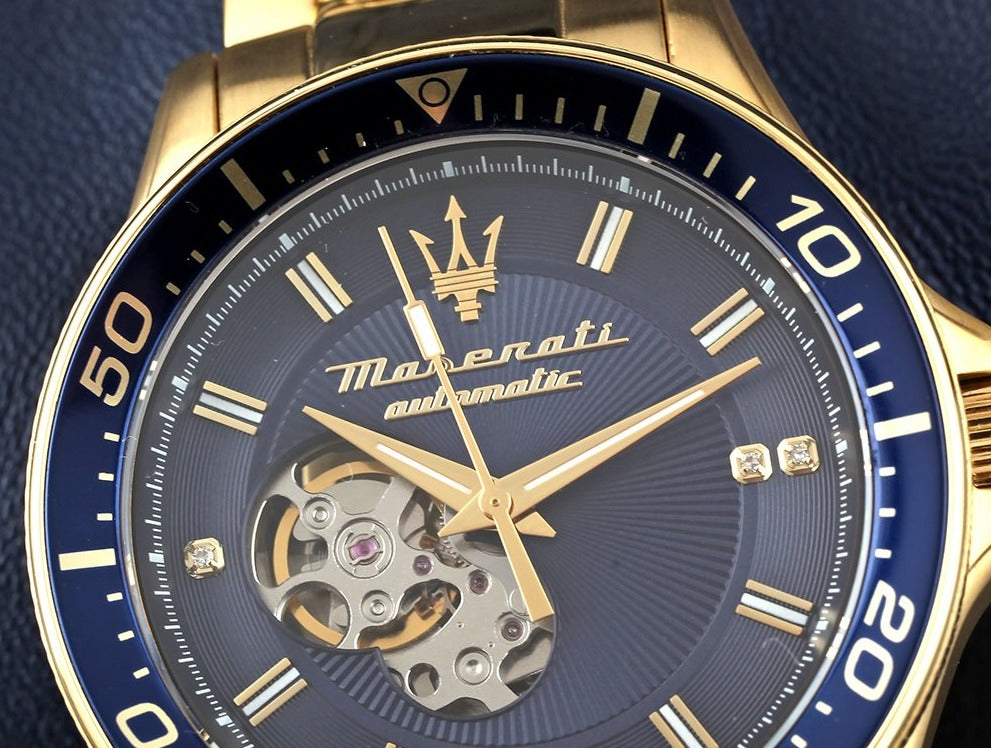 Maserati SFIDA Automatic Diamond Dial Limited Edition Watch For Men - R8823140004 Watches Maserati   