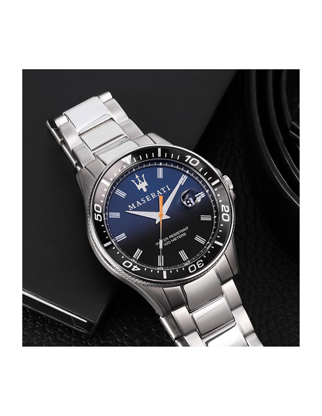 Maserati SFIDA Quartz Bue Dial  Stainless Steel Watch For Men - R8853140001 Watches Maserati   