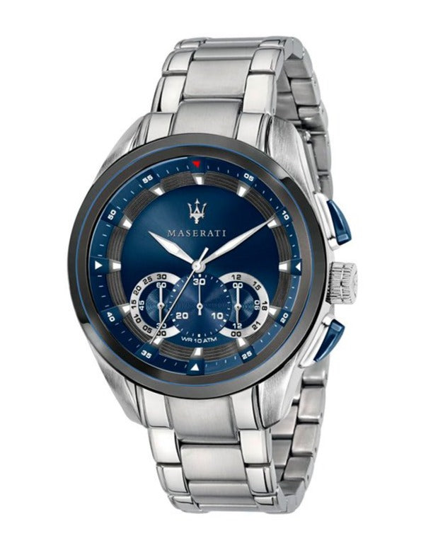 Maserati Traguardo Chronograph 45mm Blue Dial Stainless Steel Watch For Men - R8873612014 Watches Maserati   