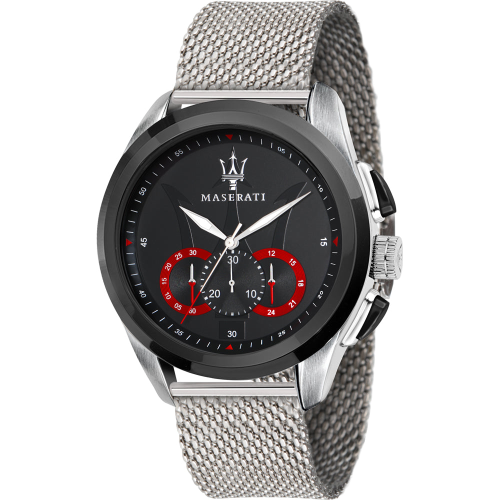 Maserati Traguardo Mesh Bracelet Stainless Steel Watch For Men - R8873612005 Watches Maserati   