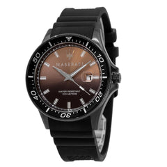 Maserati SFIDA Quartz Black Dial Black Rubber Strap Watch For Men - R8851140001 Watches Maserati   