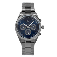 Maserati Competizione Blue Dial Stainless Steel Grey Strap Watch For Men - R8853100019 Watches Maserati   