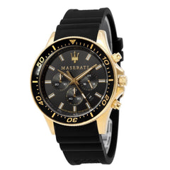 Maserati SFIDA Chronograph Black Dial Rubber Strap Watch For Men - R8871640001 Watches Maserati   