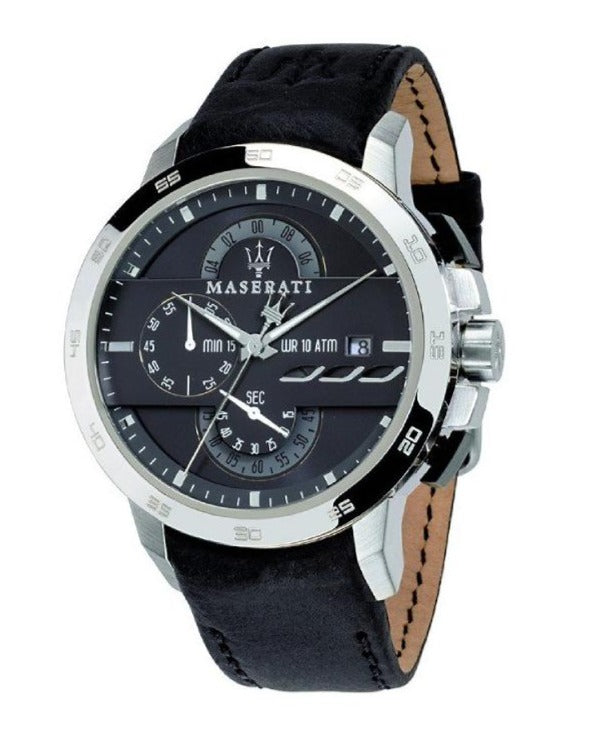 Maserati Ingegno Chronograph Leather Strap Watch For Men - R8871619004 Watches Maserati   