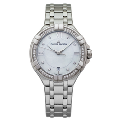Maurice Lacroix Aikon White Mother of Pearl Dial Silver Steel Strap Watch for Women - A11006-SD502-170-1 Watches Maurice Lacroix   