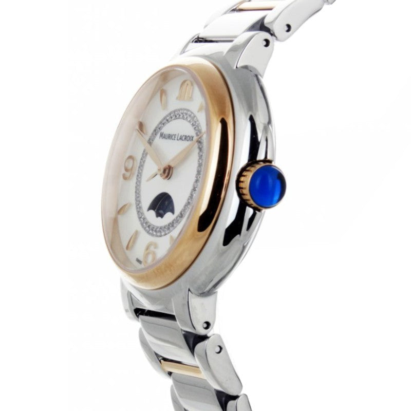 Maurice Lacroix Fiaba Moonphase Mother of Pearl Dial Two Tone Steel Strap Watch for Women - FA1084-PVP13-150-1 Watches Maurice Lacroix   