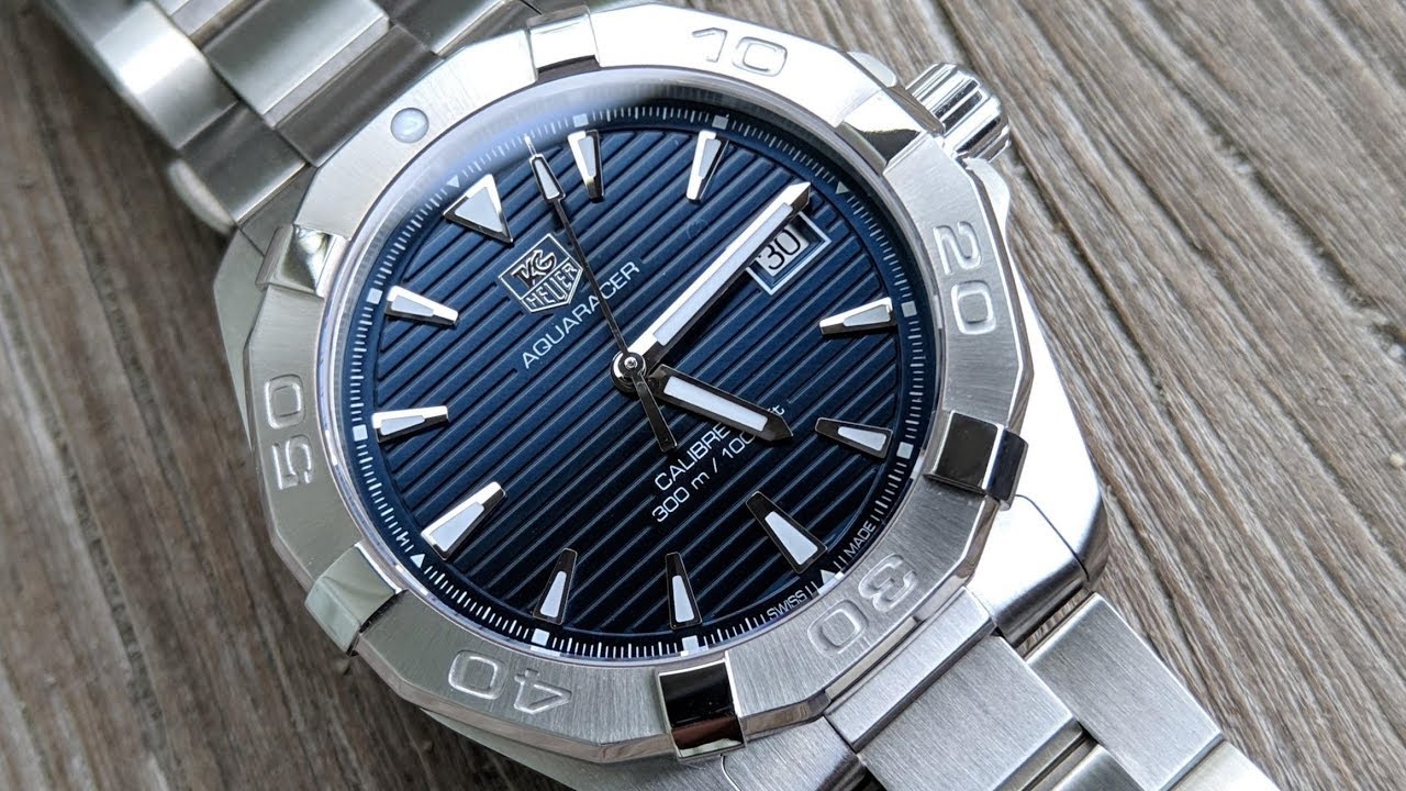 Tag Heuer Aquaracer Automatic 41mm Blue Dial Silver Steel Strap Watch for Men - WAY2112.BA0928 Watches Tag Heuer   