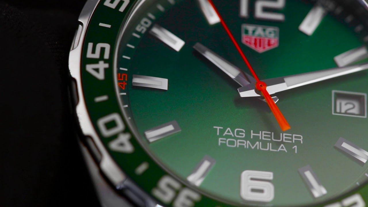 Tag Heuer Formula 1 Limited Edition Quartz 43mm Green Dial Silver Steel Strap Watch for Men - WAZ1017.BA0842 Watches Tag Heuer   