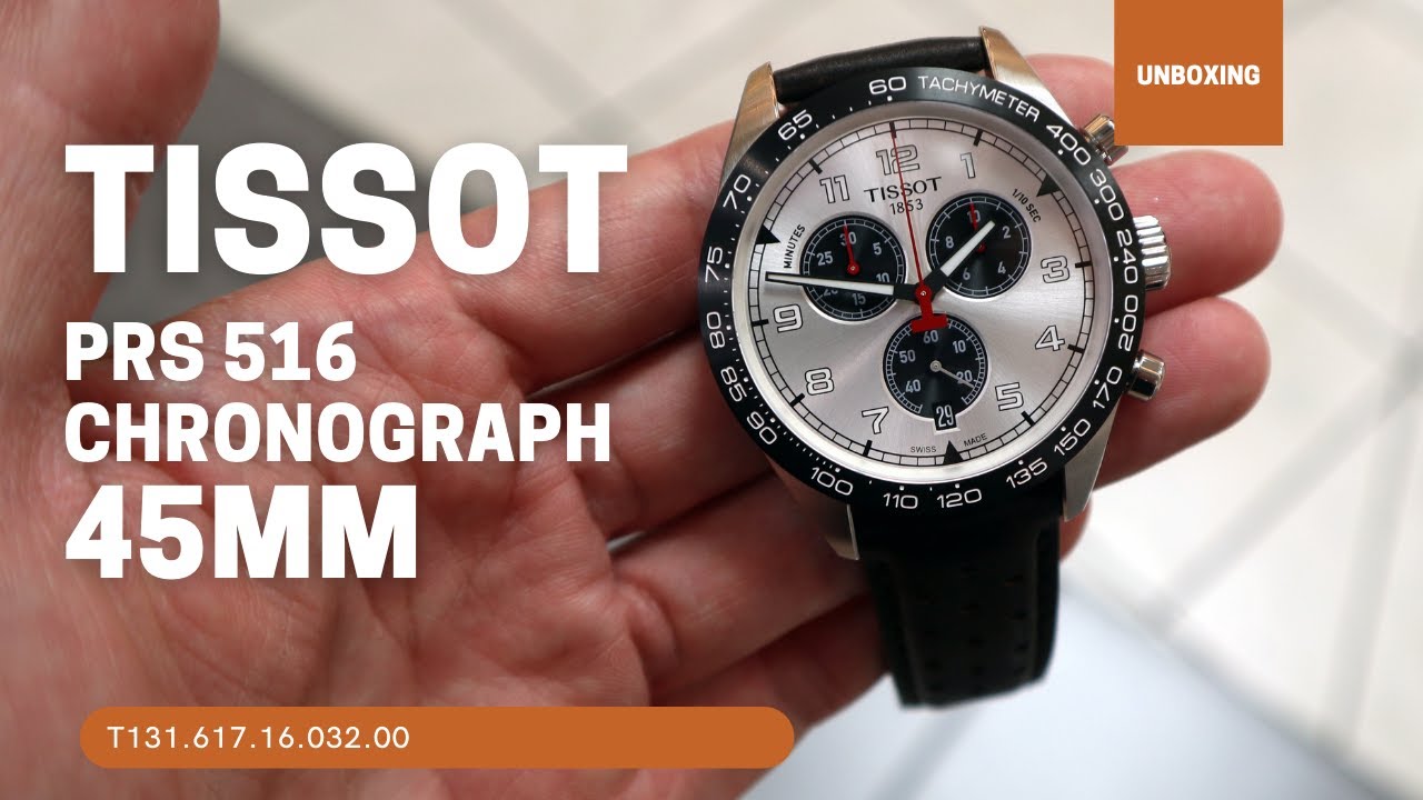 Tissot T Sport PRS 516 Chronograph Silver Dial Brown Leather Strap Watch for Men - T131.617.16.032.00 Watches Tissot   