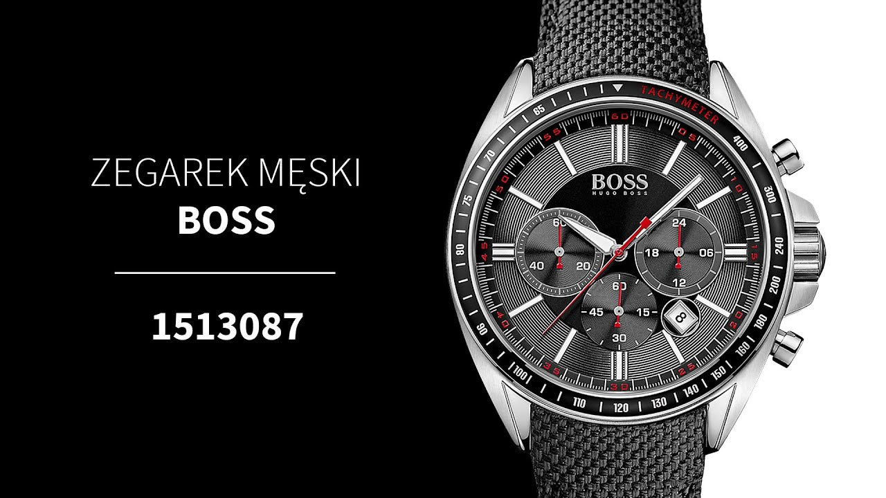 Hugo Boss Driver Black Dial Black Nylon Strap Watch for Men -1513087 Watches Hugo Boss   