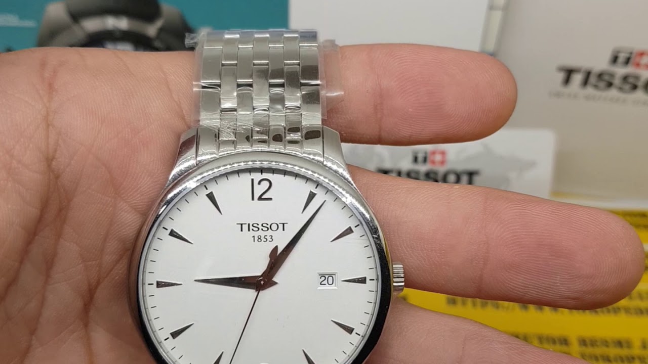 Tissot T Classic Tradition White Dial Silver Steel Strap Watch For Men - T063.610.11.037.00 Watches Tissot   