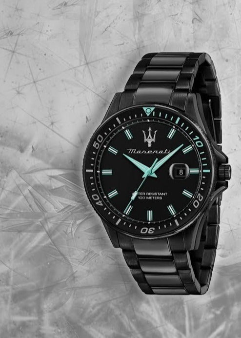 Maserati SFIDA Aqua Edition Analog Black Dial Watch For Men - R8853144001 Watches Maserati   