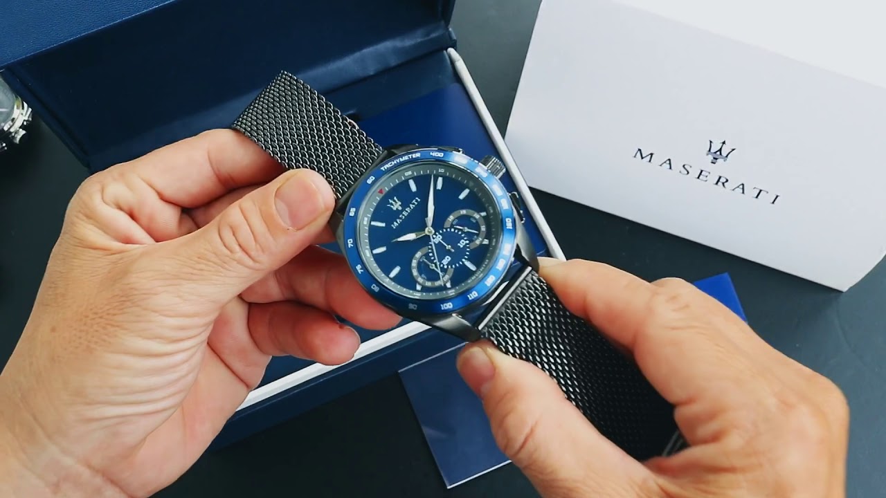 Maserati Traguardo 45mm Chronograph Blue Dial Watch For Men - R8873612009 Watches Maserati   