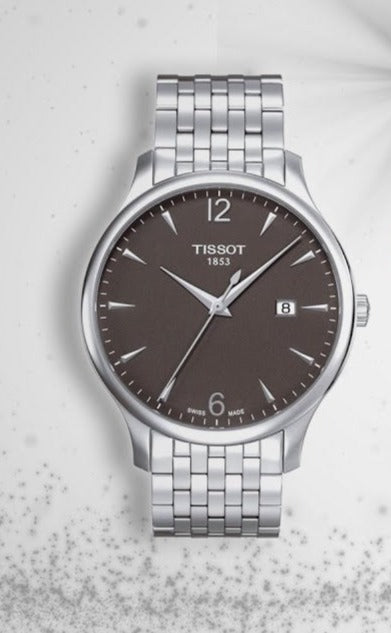 Tissot T Classic Tradition Grey Dial Stainless Steel Watch For Men - T063.610.11.067.00 Watches Tissot   