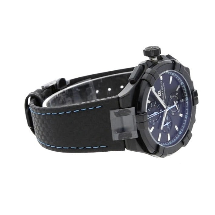 Maurice Lacroix Aikon Chronograph Limited Edition Black Dial Black Leather Strap Watch for Men - AI1018-PVB01-337-1 Watches Maurice Lacroix   