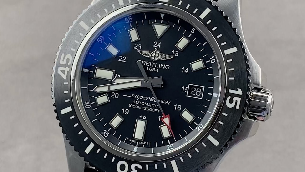 Breitling Superocean 44mm Special Volcano Black Dial Black Rubber Strap Watch for Men - Y1739310/BF45/227S/A20SS.1 Watches Breitling   