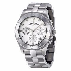 Marc Jacobs Blade White Dial SIlver Stainless Steel Strap Watch for Women - MBM3100 Watches Marc Jacobs   