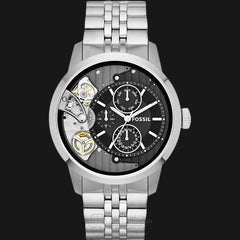 Fossil Townsman Multifunction Black Dial Silver Steel Strap Watch for Men - ME1135 Watches Fossil   