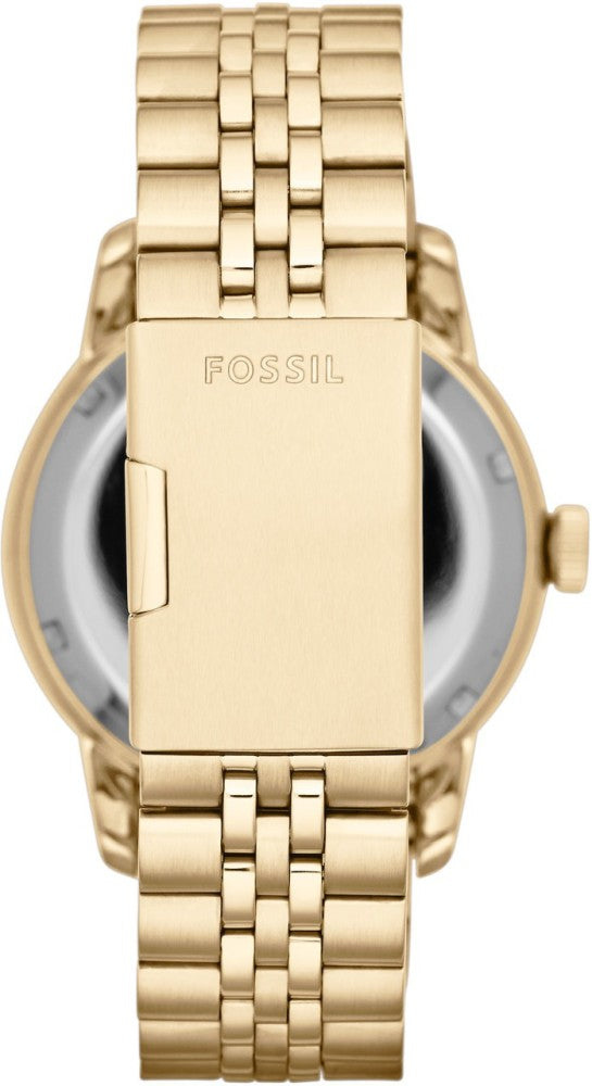 Fossil Skeleton Chronograph Gold Dial Gold Steel Strap Watch for Men -  ME1137 Watches Fossil   