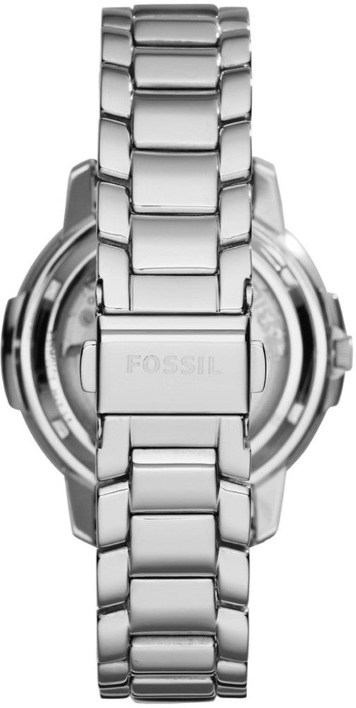 Fossil Architect Automatic Silver Dial Silver Steel Strap Watch for Women - ME3057 Watches Fossil   