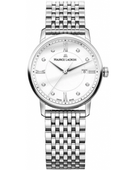 Maurice Lacroix Eliros Date White Dial Silver Steel Strap Watch for Women - EL1094-SS002-150-1 Watches Maurice Lacroix   