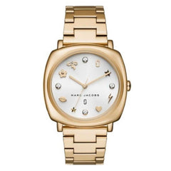 Marc Jacobs Mandy White Dial Gold Stainless Steel Strap Watch for Women - MJ3573 Watches Marc Jacobs   