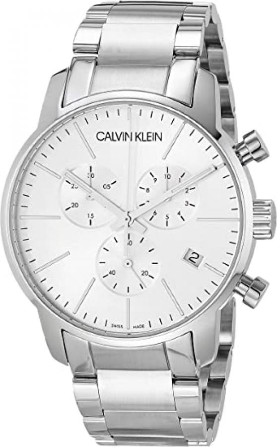 Calvin Klein City White Dial Silver Steel Strap Watch for Men - K2G27146 Watches Calvin Klein   