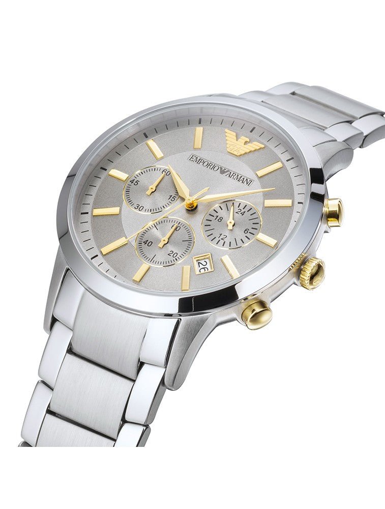 Emporio Armani Quartz Grey Dial Stainless Steel Watch For Men - AR11047 Watches Emporio Armani   