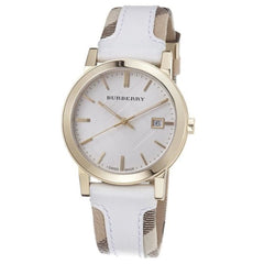 Burberry The City White Dial White Leather Strap Watch for Women - BU9015 Watches Burberry   