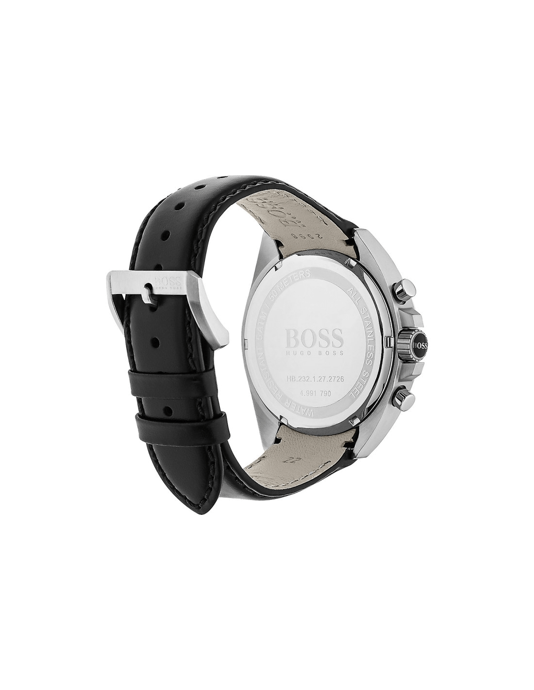 Hugo Boss Contemporary Sport Driver Black Dial Black Leather Strap Watch for Men - 1513085 Watches Hugo Boss   