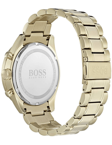 Hugo Boss Trophy White Dial Gold Steel Strap Watch for Men - 1513631 Watches Hugo Boss   