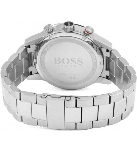 Hugo Boss Driver Black Dial Silver Steel Strap Watch for Men - 1512883 Watches Hugo Boss   
