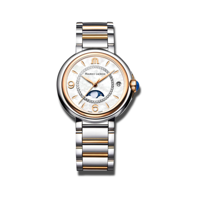 Maurice Lacroix Fiaba Moonphase Mother of Pearl Dial Two Tone Steel Strap Watch for Women - FA1084-PVP13-150-1 Watches Maurice Lacroix   