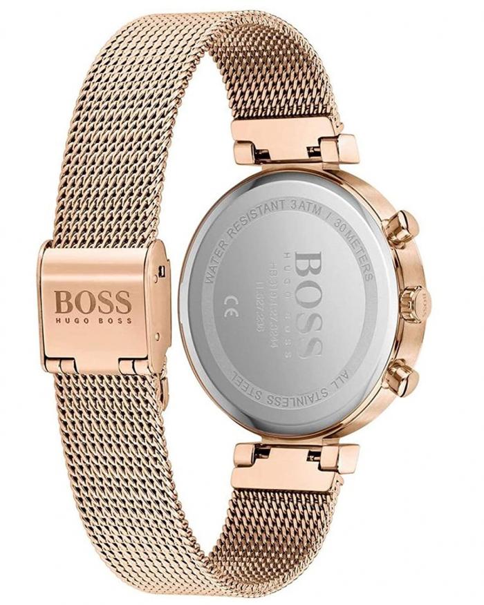 Hugo Boss Flawless White Dial Gold Mesh Bracelet Watch for Women - 1502553 Watches Hugo Boss   