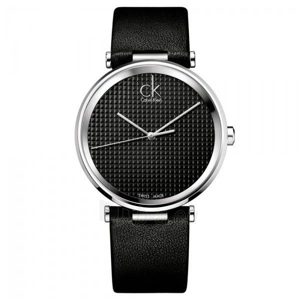 Calvin Klein Sight Black Dial Black Leather Strap Watch for Men - K1S21102 Watches Calvin Klein   