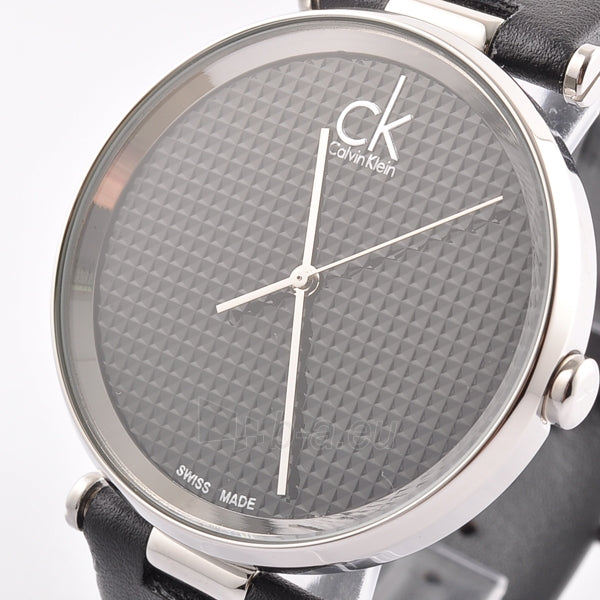 Calvin Klein Sight Black Dial Black Leather Strap Watch for Men - K1S21102 Watches Calvin Klein   