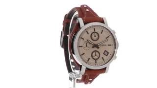 Fossil Original Boyfriend Sport Chronograph Beige Dial Brown Leather Strap Watch for Women - ES4046 Watches Fossil   