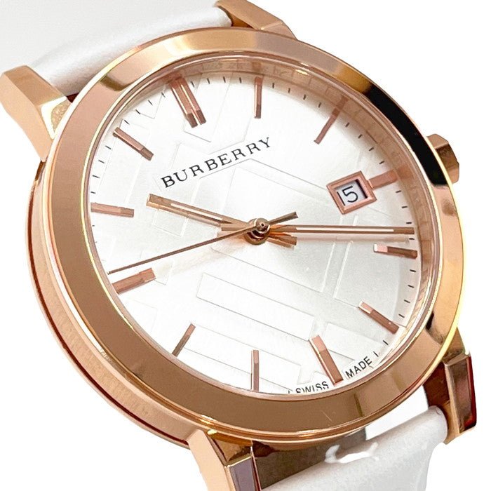 Burberry The City White Dial White Leather Strap Watch for Women - BU9012 Watches Burberry   